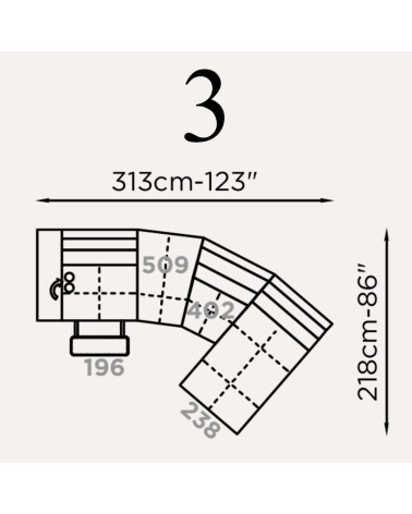 Modular Sofa Twin Brera 58 FRANCO FERRI | BHOME by Arredi Barbàra