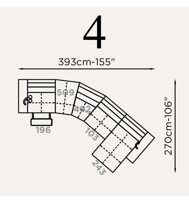 Divano modulare “Twin” Brera 58 – FRANCO FERRI