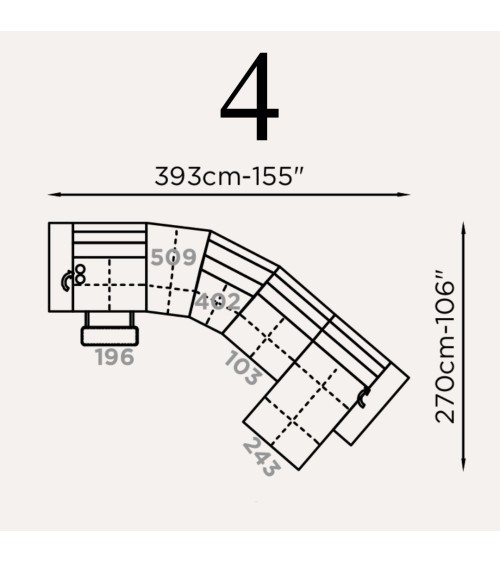 Modular Sofa Twin Brera 58 FRANCO FERRI | BHOME by Arredi Barbàra