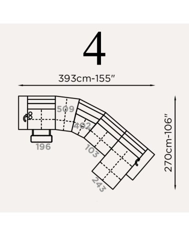 Modular Sofa Twin Brera 58 FRANCO FERRI | BHOME by Arredi Barbàra