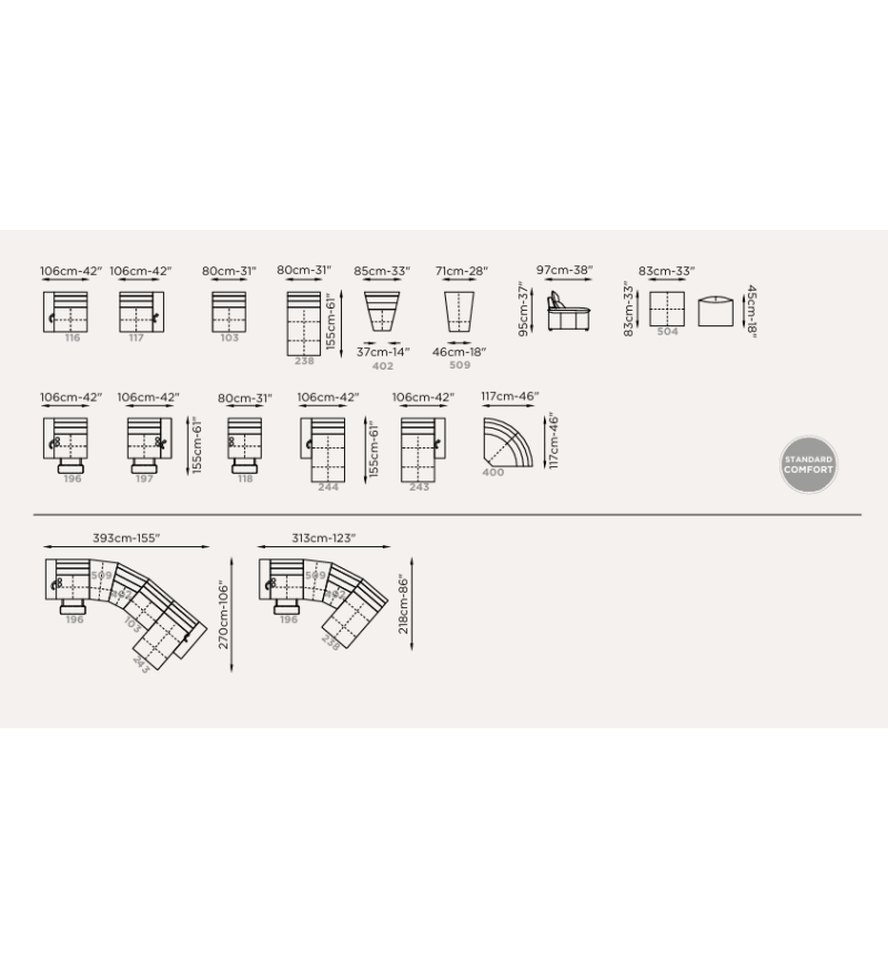Divano modulare “Twin” Brera 58 – FRANCO FERRI