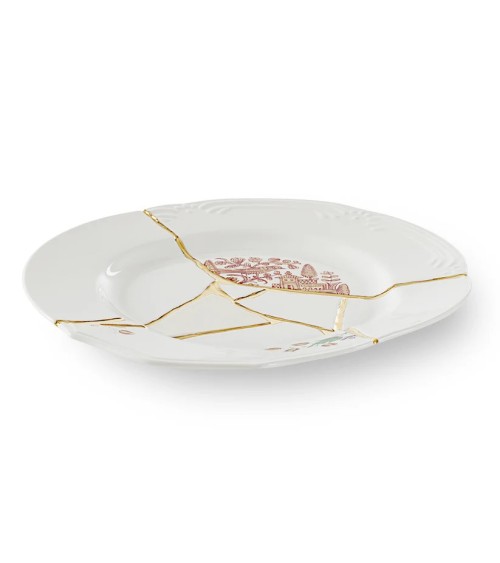 Kintsugi Seletti Gold Porcelain Design Plate | BHOME