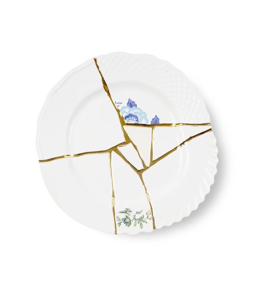 Kintsugi Piatto Piano 03 Seletti Gold Design | BHOME