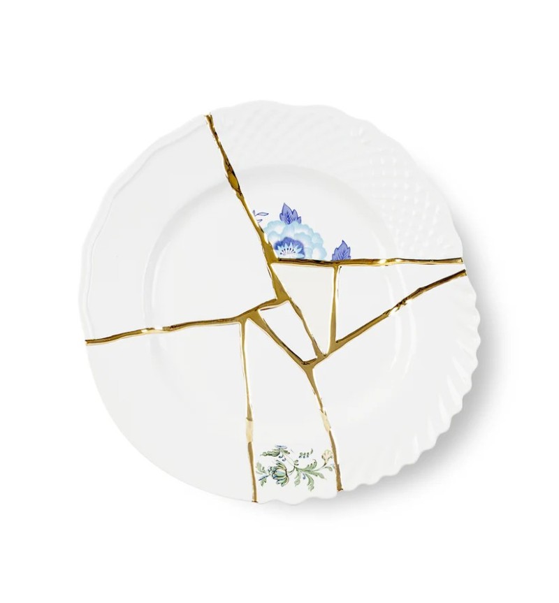 Piatto piano “Kintsugi Piatto Piano 03” – SELETTI