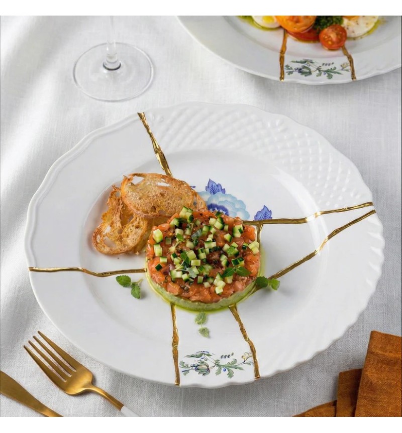 Kintsugi Piatto Piano 03 Seletti Design Oro | BHOME