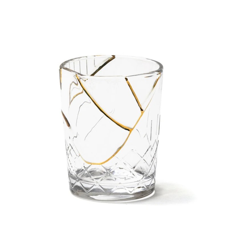 Bicchiere Kintsugi Seletti Porcellana Oro | BHOME