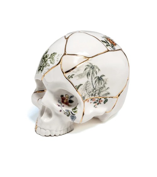 Skull Kintsugi Seletti Gold Design Sculpture | BHOME