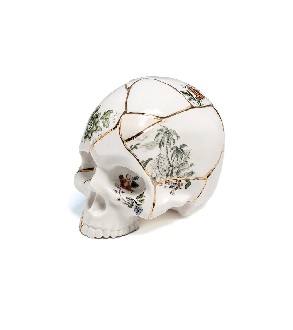 Skull Kintsugi Seletti Gold Design Sculpture | BHOME