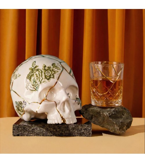 Skull Kintsugi Seletti Gold Design Sculpture | BHOME