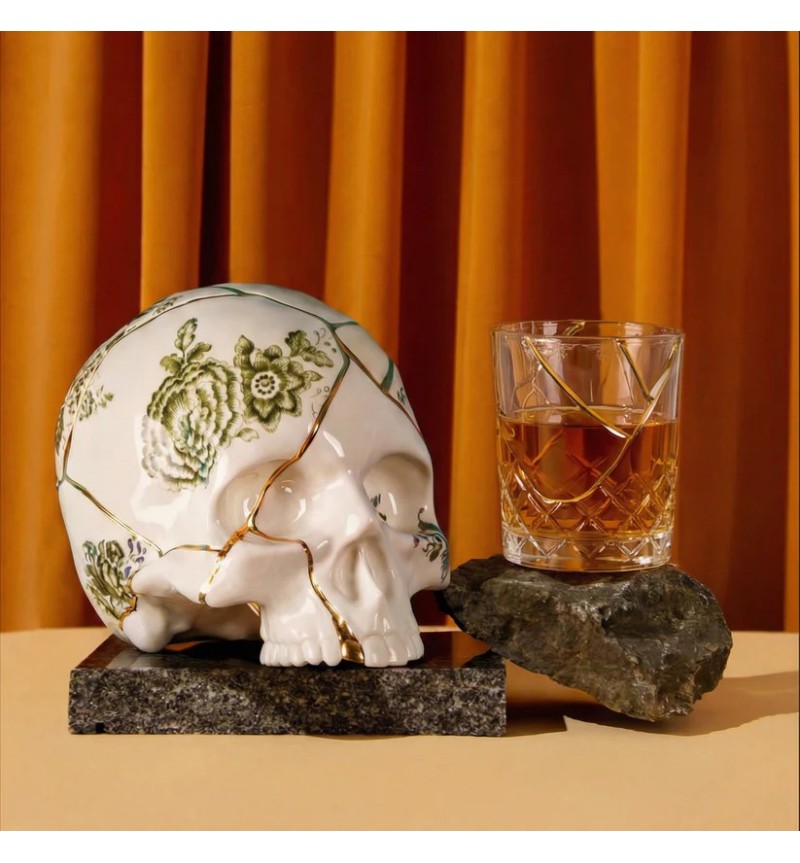 Scultura “Skull Kintsugi” – SELETTI