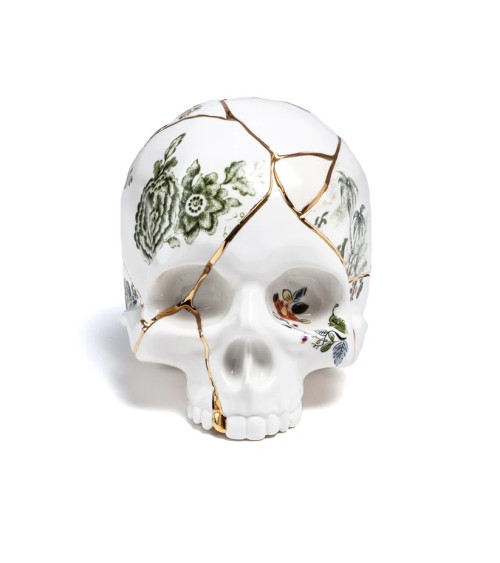 Skull Kintsugi Seletti Gold Design Sculpture | BHOME