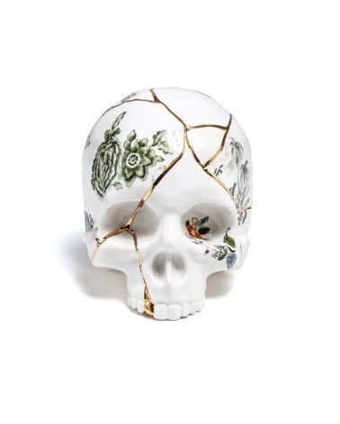 Skull Kintsugi Seletti Gold Design Sculpture | BHOME