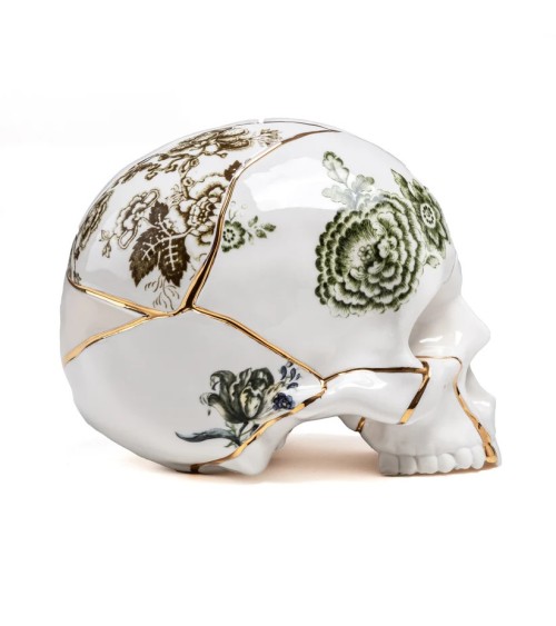 Skull Kintsugi Seletti Gold Design Sculpture | BHOME