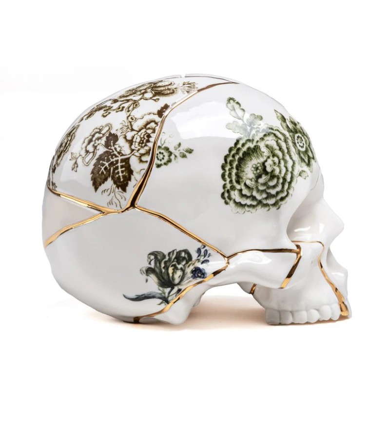 Scultura “Skull Kintsugi” – SELETTI