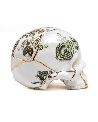 Skull Kintsugi Seletti Gold Design Sculpture | BHOME