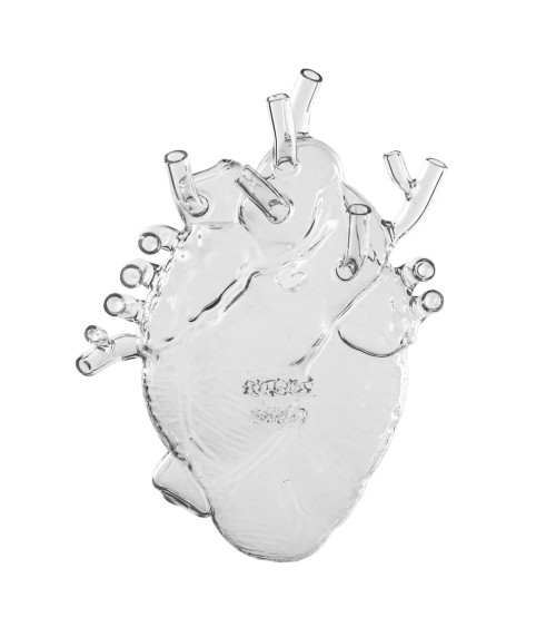 Love in Bloom Glass Seletti Heart Design Vase | BHOME