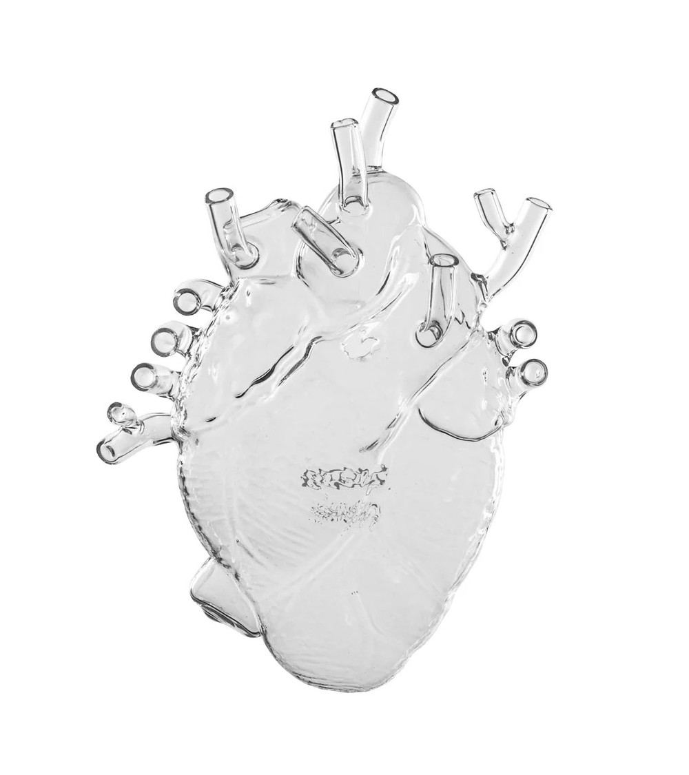 Love in Bloom Glass Seletti Heart Design Vase | BHOME