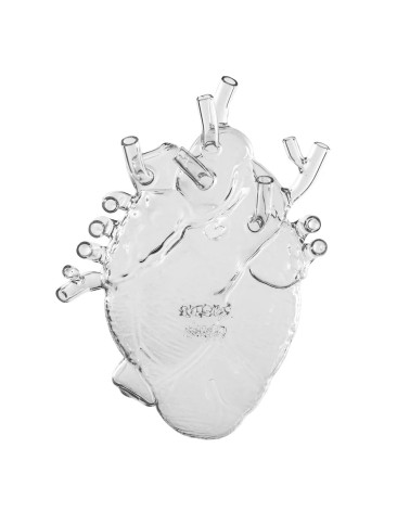 Love in Bloom Glass Seletti Heart Design Vase | BHOME