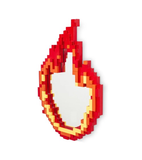 Specchio “Pixel Mirror – Flame” – SELETTI