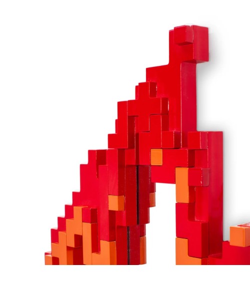 Specchio “Pixel Mirror – Flame” – SELETTI