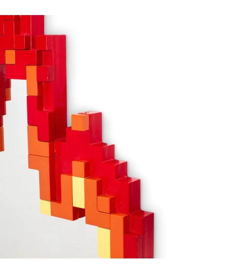 Specchio “Pixel Mirror – Flame” – SELETTI
