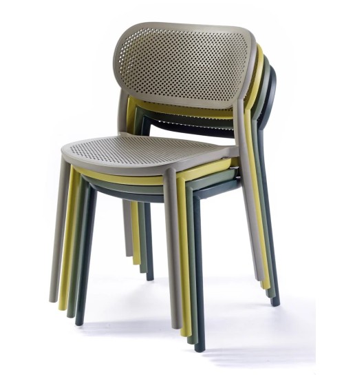 Chaise Nuta GABER design perforé intérieur extérieur | BHOME