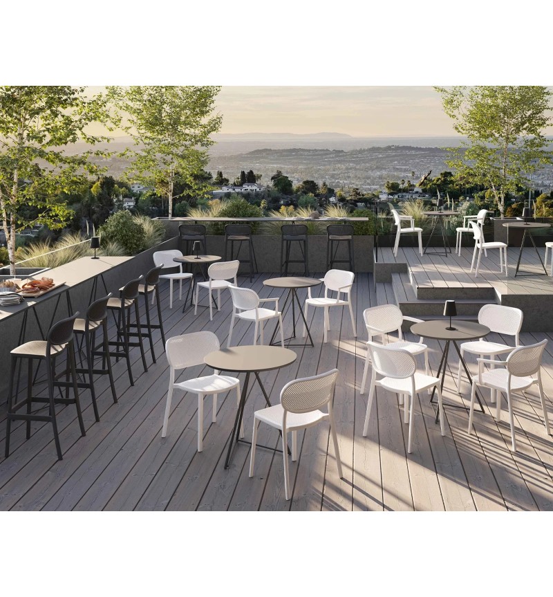 Nuta Stuhl GABER perforiertes Design indoor outdoor | BHOME