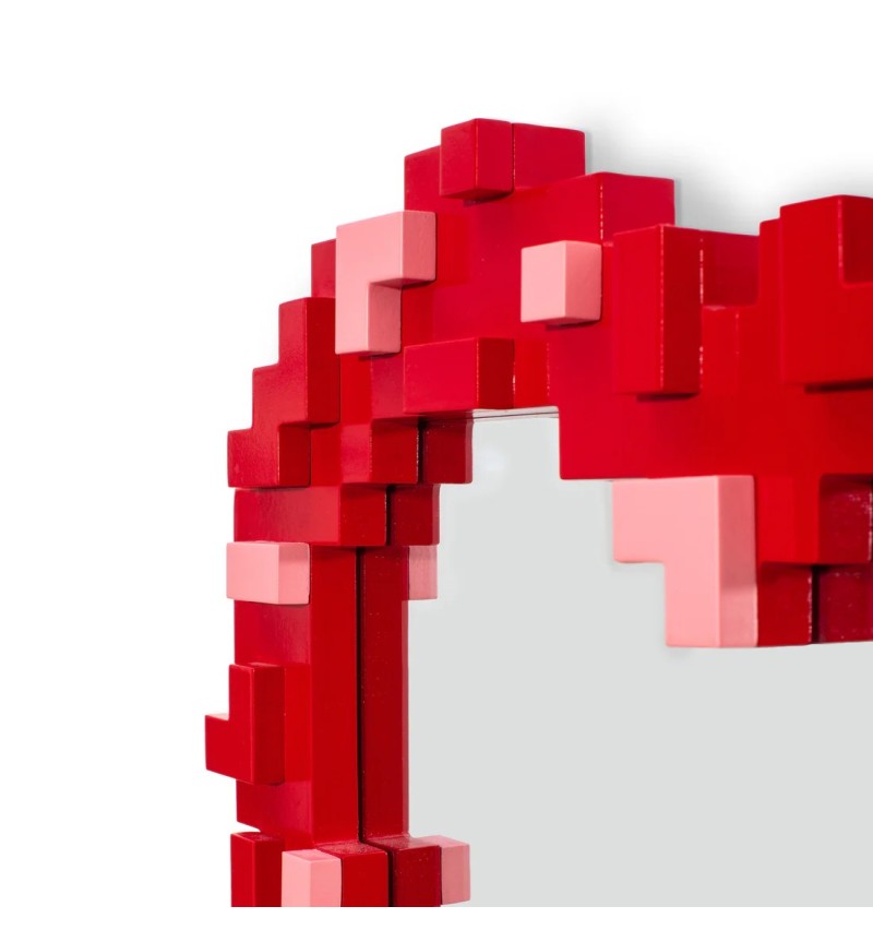 Specchio “Pixel Mirror – Heart” – SELETTI