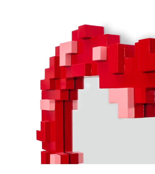 Specchio “Pixel Mirror – Heart” – SELETTI
