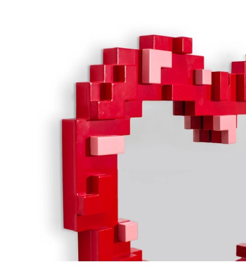 Specchio “Pixel Mirror – Heart” – SELETTI