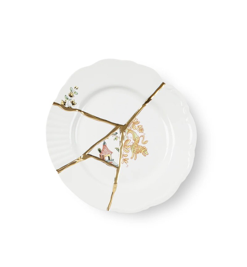Piatto da dessert “Kintsugi 03” – SELETTI