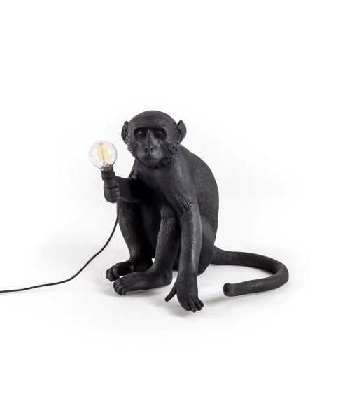 Monkey Lamp Black Sitting Seletti | BHOME