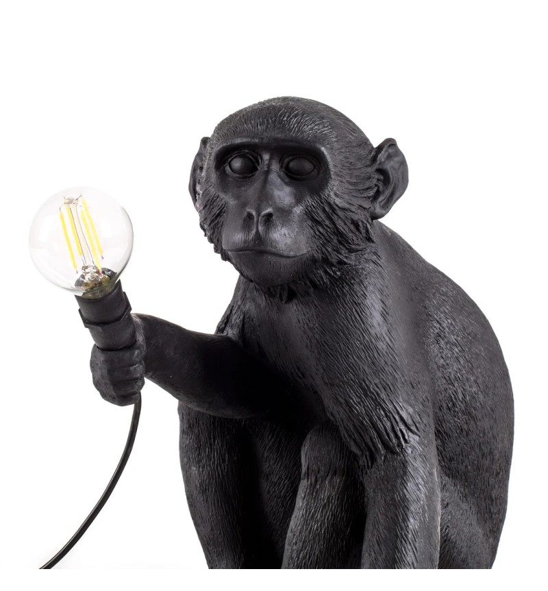 Lampada “The Monkey Lamp Nera Sitting Version” – SELETTI