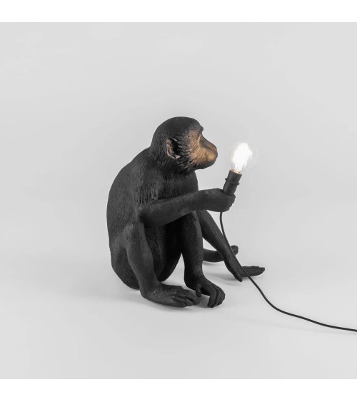Monkey Lamp Black Sitting Seletti | BHOME