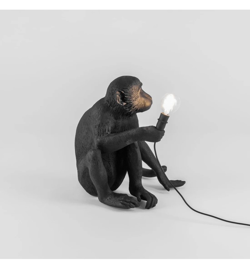 Lampada “The Monkey Lamp Nera Sitting Version” – SELETTI