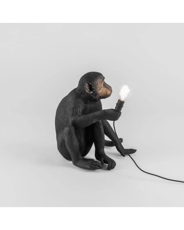 Monkey Lamp Black Sitting Seletti | BHOME