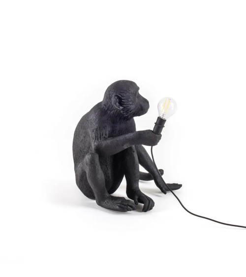 Monkey Lamp Black Sitting Seletti | BHOME