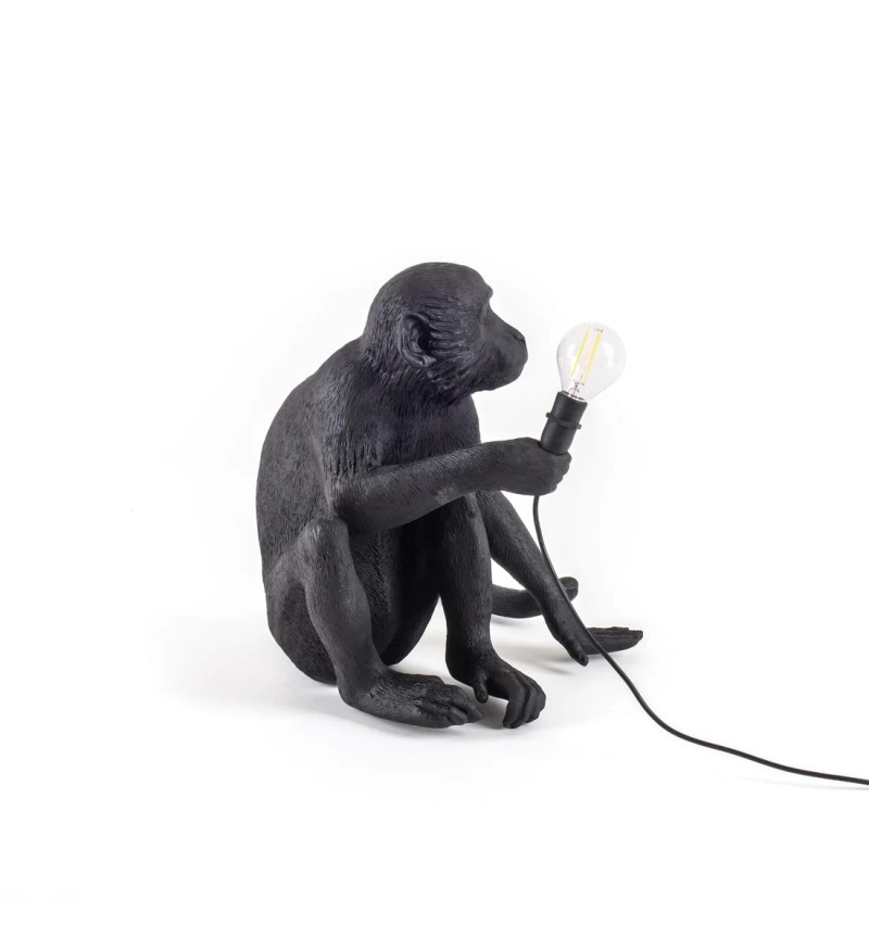 Lampada “The Monkey Lamp Nera Sitting Version” – SELETTI