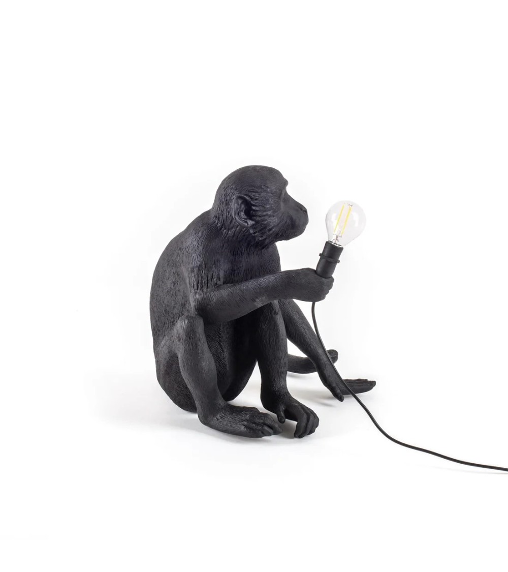 Monkey Lamp Black Sitting Seletti | BHOME