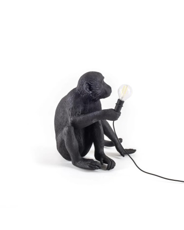 Monkey Lamp Black Sitting Seletti | BHOME