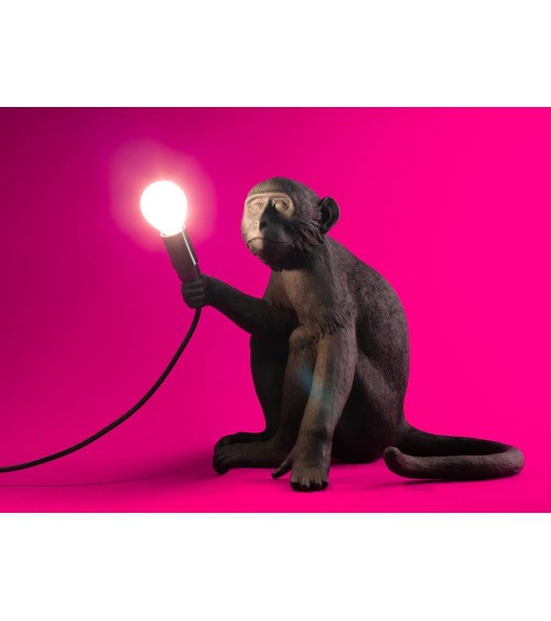 Monkey Lamp Black Sitting Seletti | BHOME