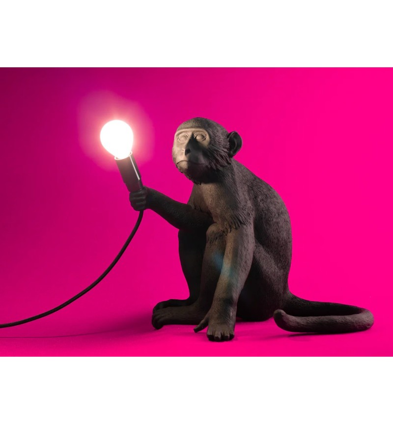 Lampada “The Monkey Lamp Nera Sitting Version” – SELETTI