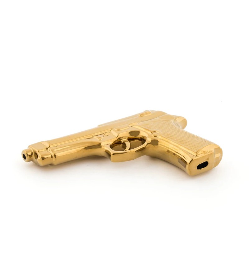 Oggetto decorativo “Memorabilia Gold My Gun” – SELETTI