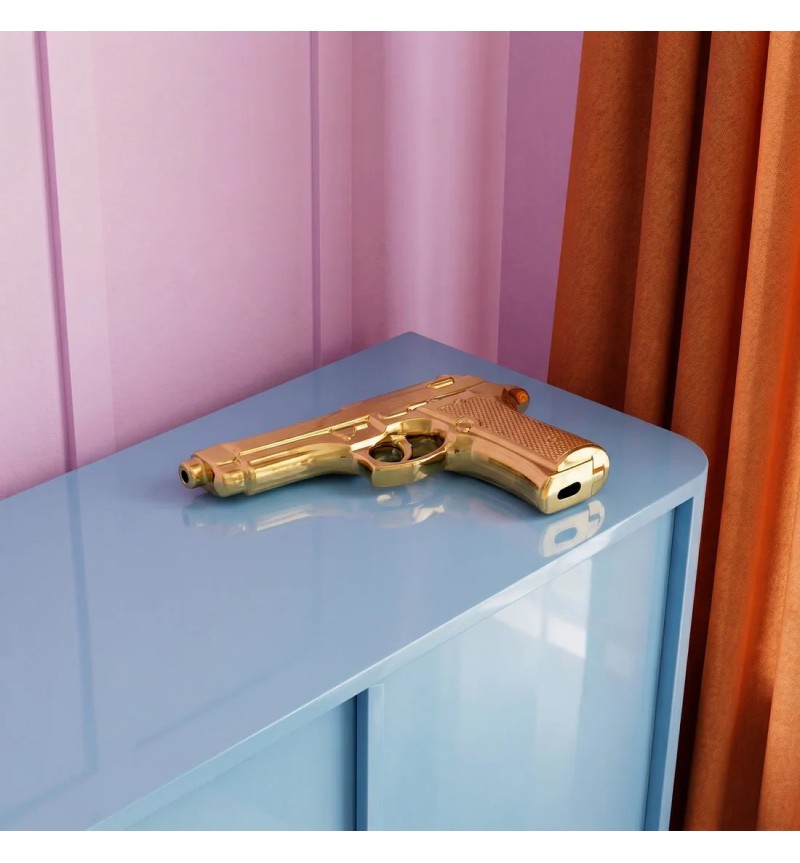 Oggetto decorativo “Memorabilia Gold My Gun” – SELETTI