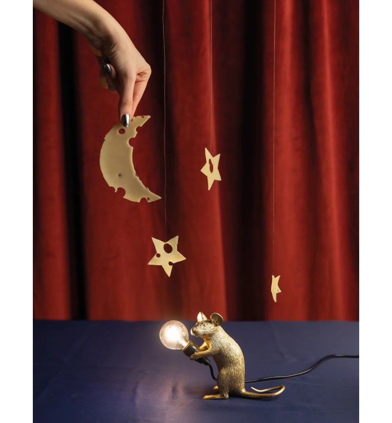 Lampada “Mouse Lamp Mac Gold” – SELETTI