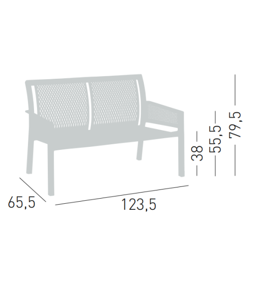 Minush Sofa bench GABER outdoor design | BHOME
