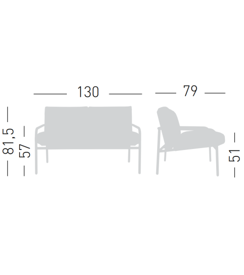 Sofá Pilar Sofa GABER 2 plazas outdoor | BHOME
