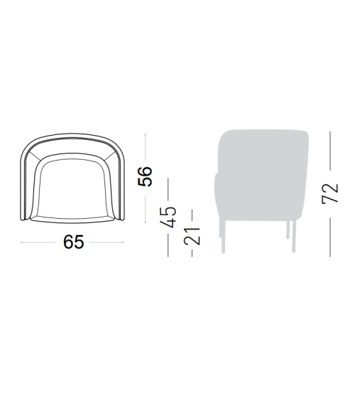 Place armchair GABER modern design | BHOME