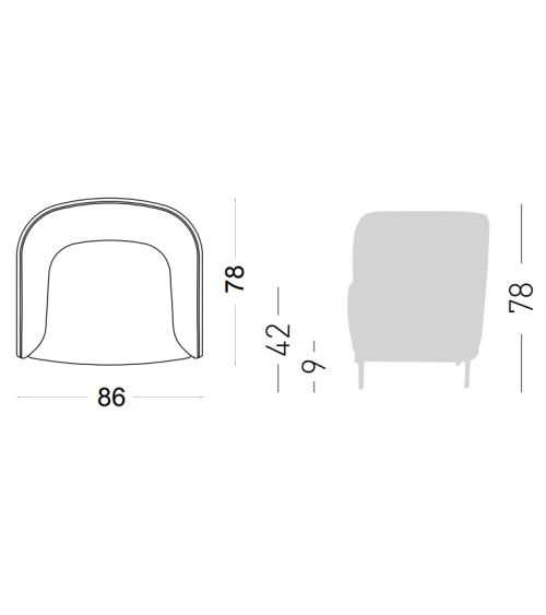 Place Sessel GABER modernes Design | BHOME