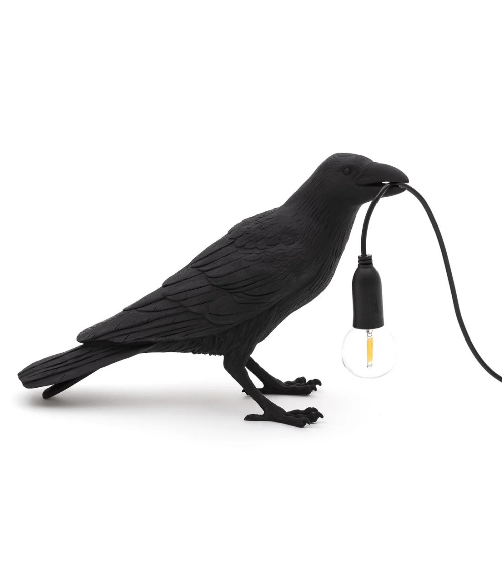 Bird Lamp Black Waiting Outdoor Seletti | BHOME